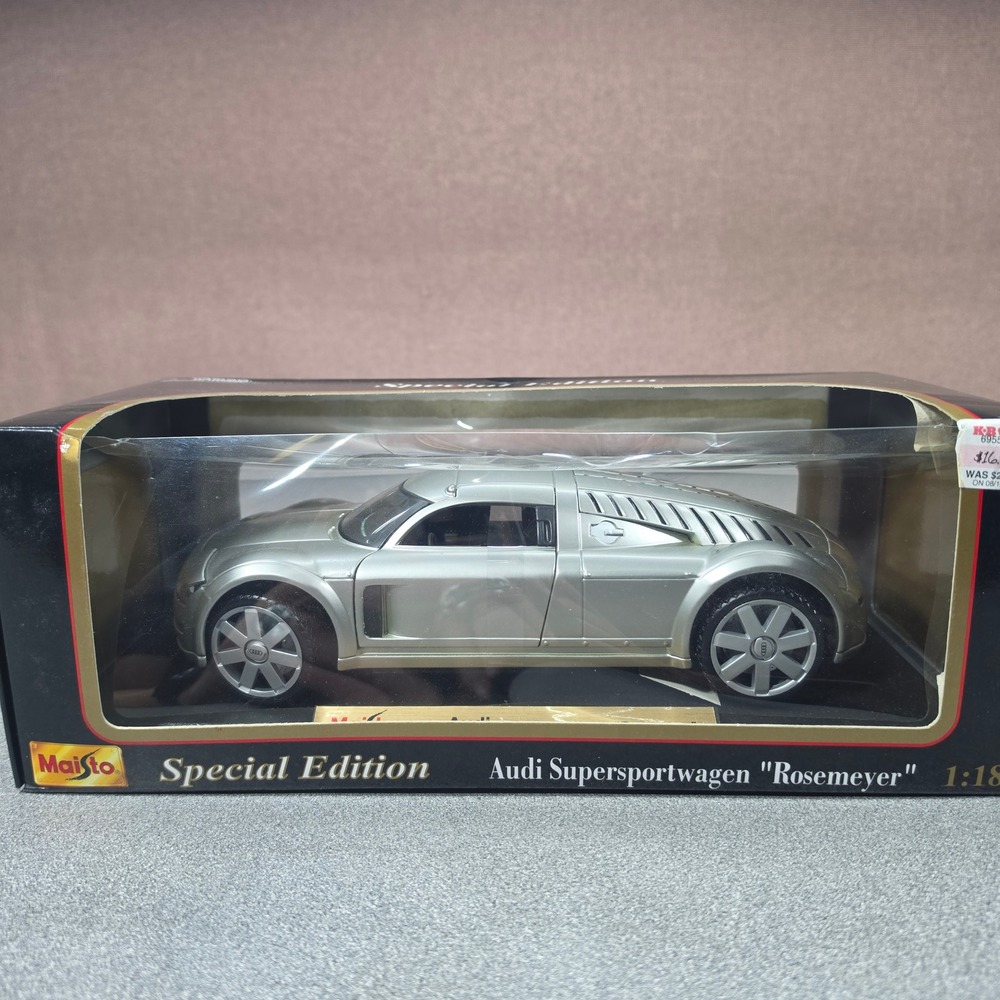 Maisto Audi Supersportwagen Rosemeyer 1:18 Silver New Special Edition Diecast